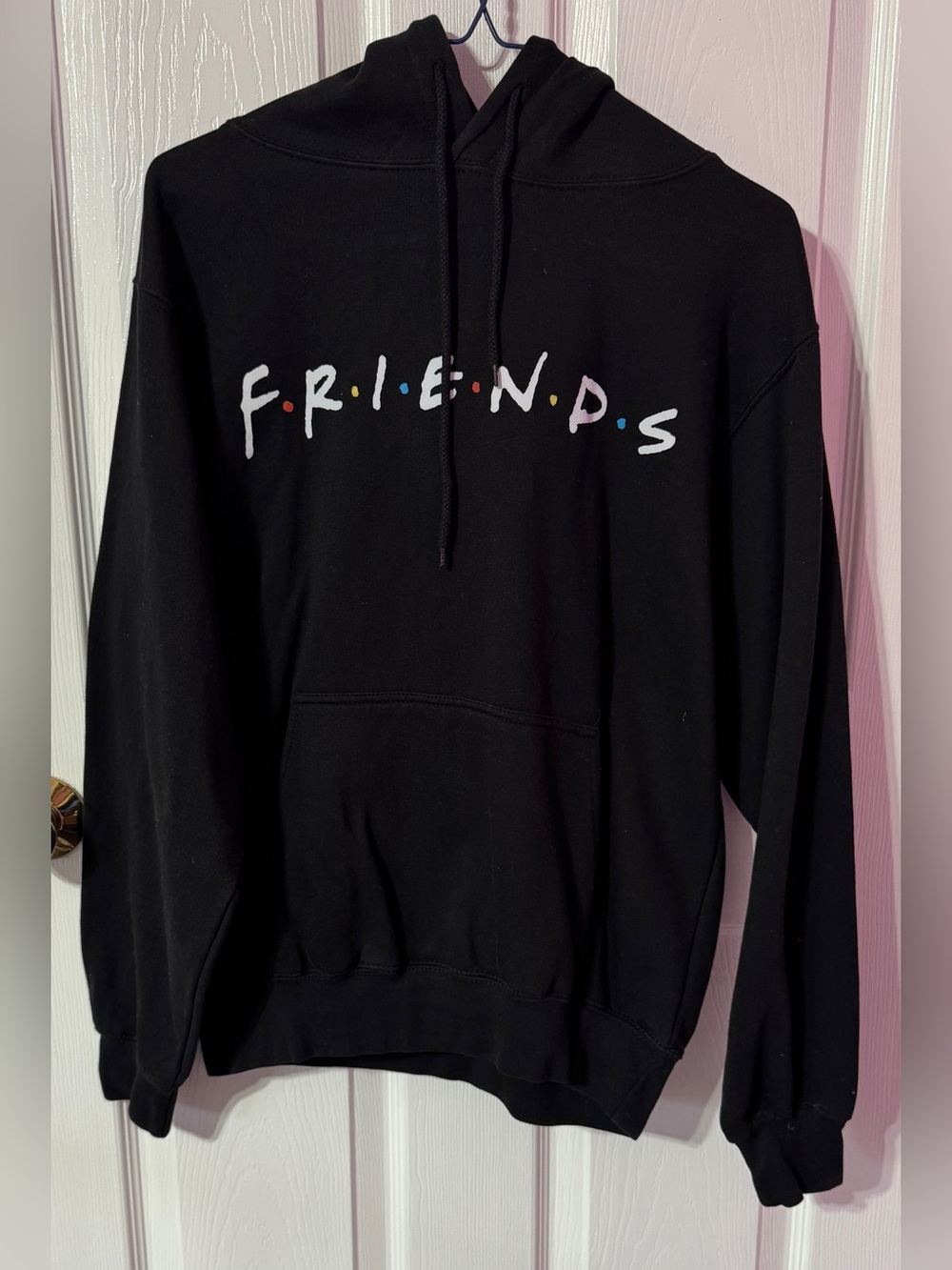 Black 'FRIENDS' Graphic Hoodie - Unbranded
